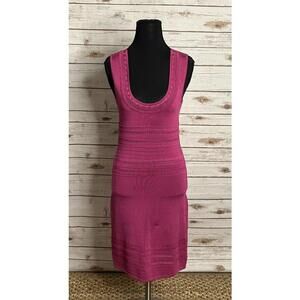 Express magenta scoop neck sleeveless bandage bodycon knit dress Size Small